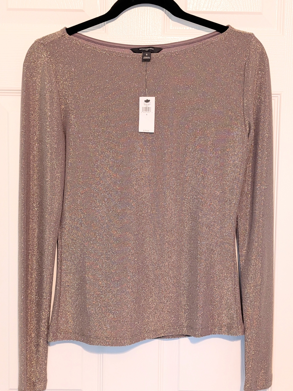 Banana Republic Metallic Long-Sleeve Top